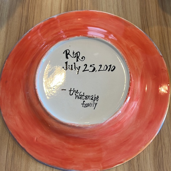 Ceramic Hand-painted Flower Platter Serving Plate Charger - Picture 4 of 4